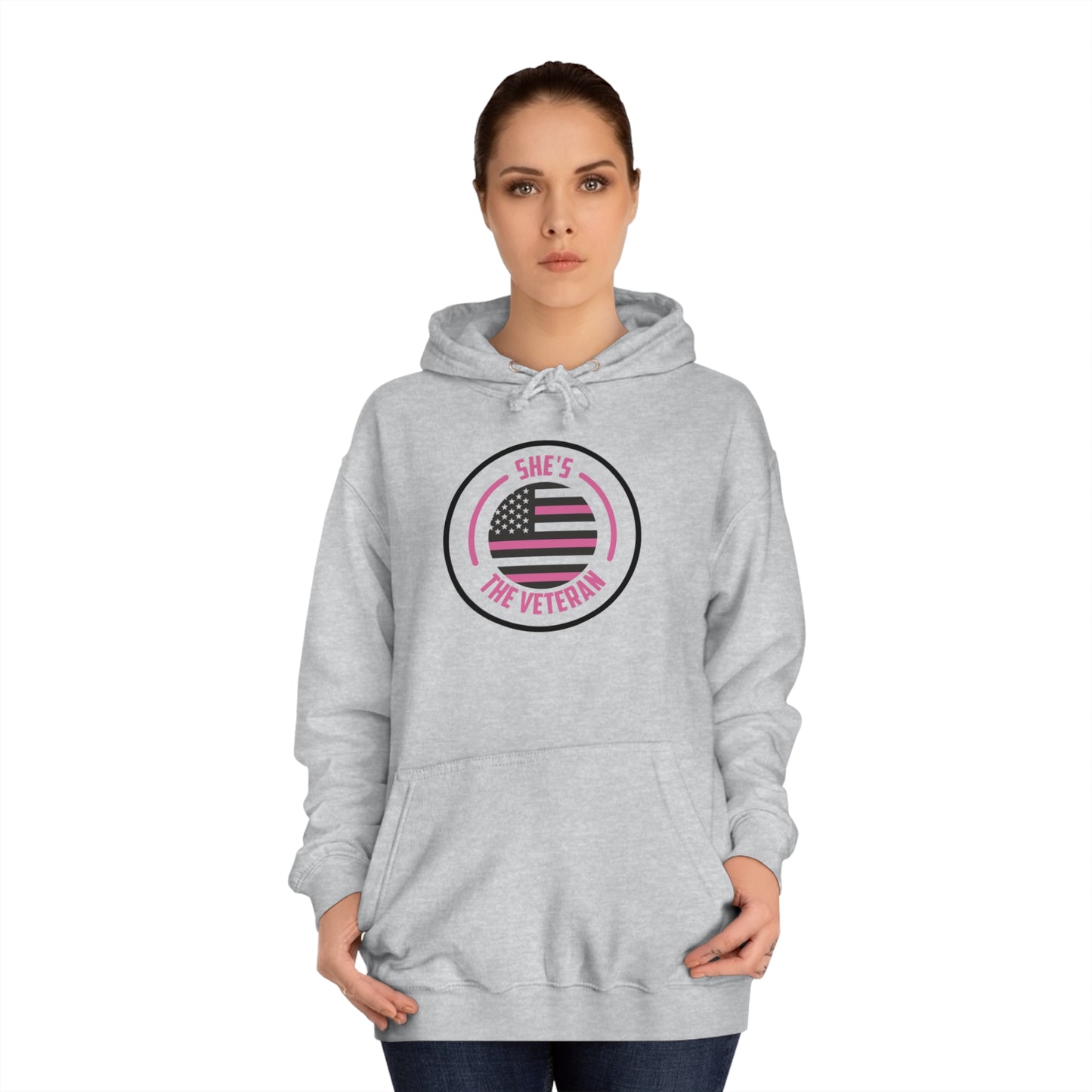 Unisex College Hoodie with Front Logo