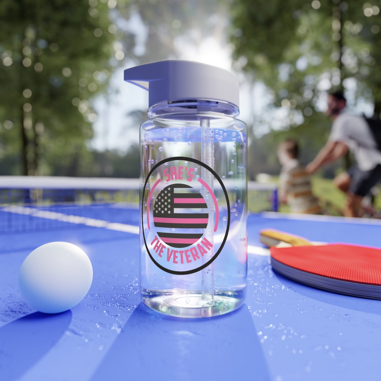 Clear Water Bottle with Official Logo