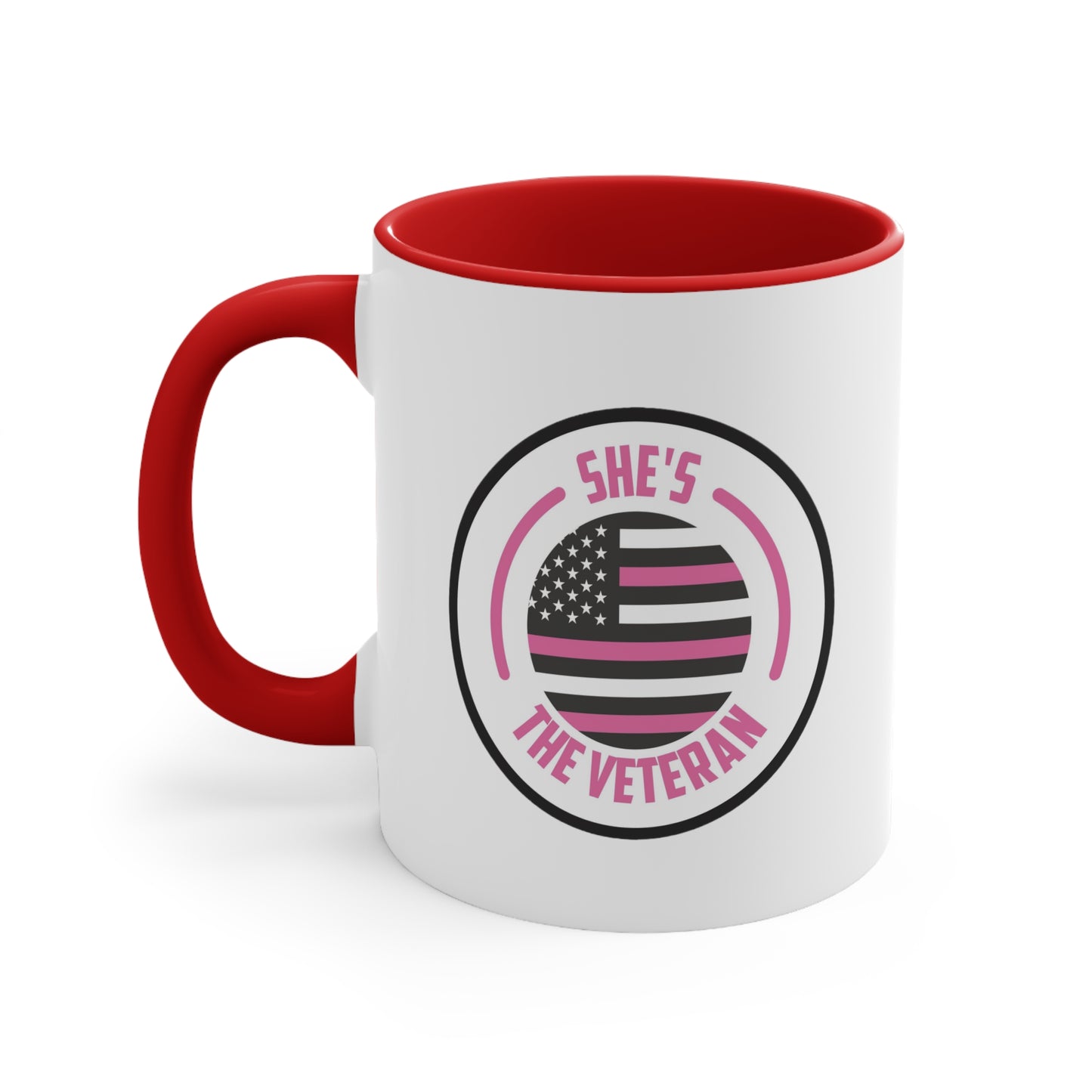 Pink Accent Coffee Mug, 11oz